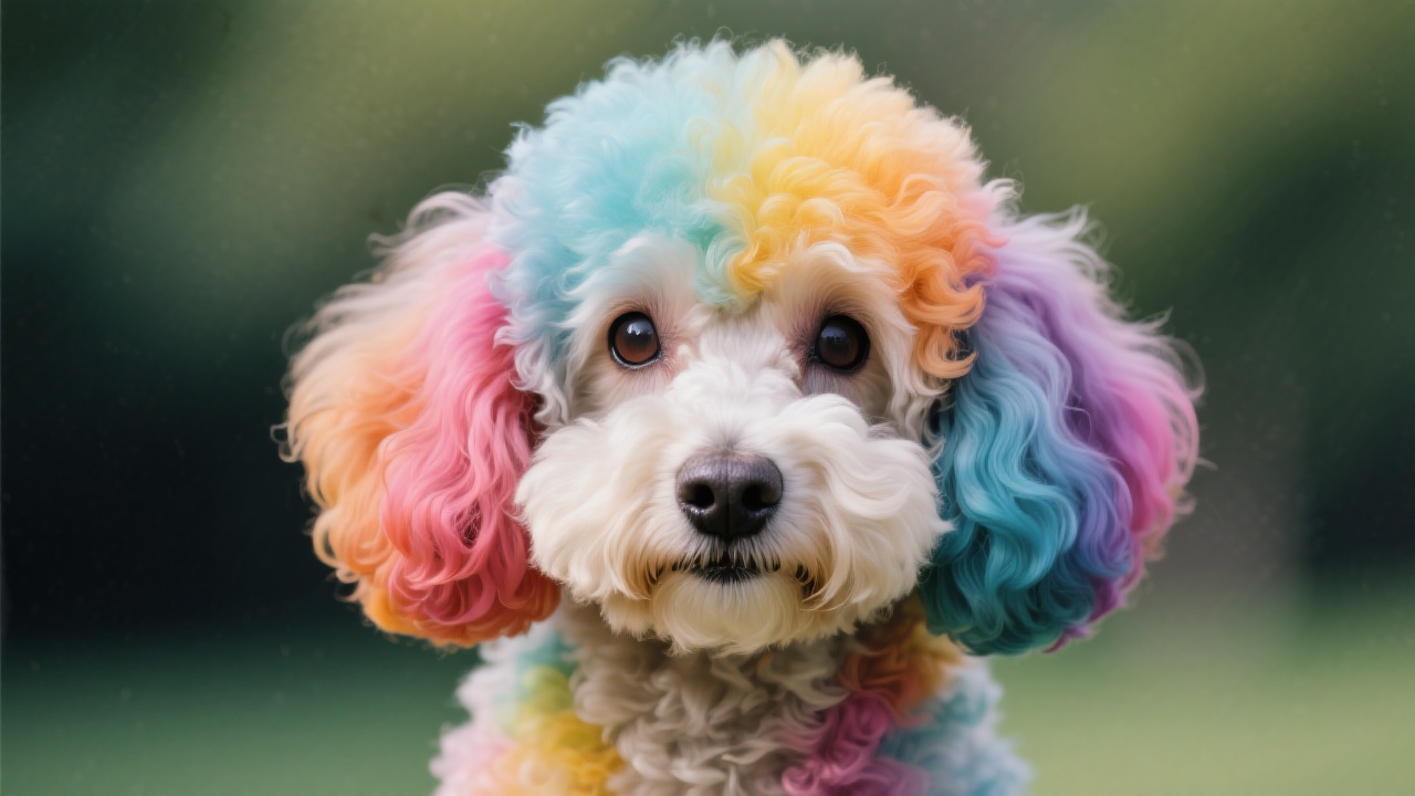 彩色贵宾犬 主视图